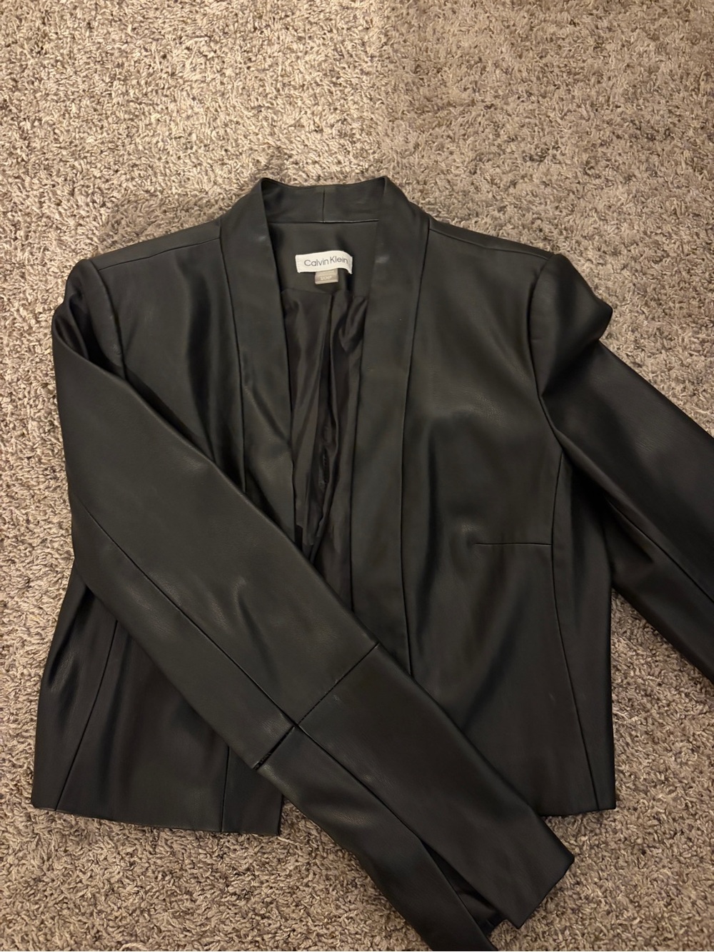 Calvin Klein Size Small Leather Jacket